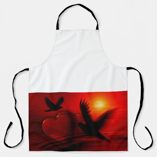ハートとハト エプロン (正面)