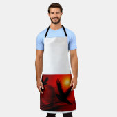 ハートとハト エプロン (着用した状態)