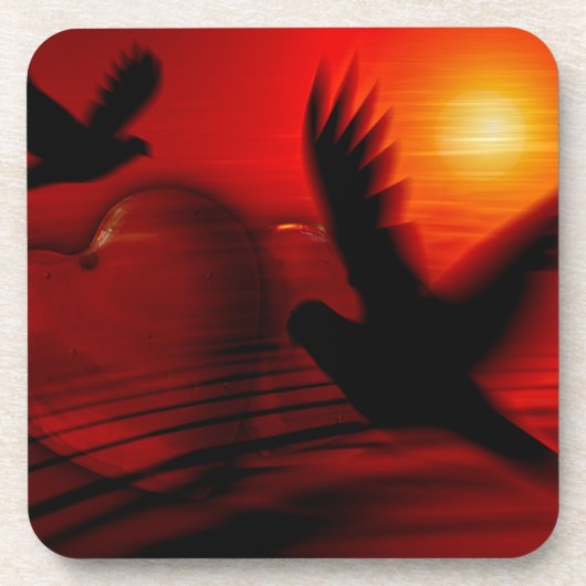 ハートとハト コースター (正面)