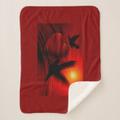 ハートとハト シェルパブランケット (正面)