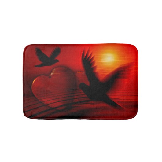ハートとハト バスマット (正面)