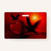 ハートとハト バッジ (裏面)