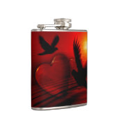 ハートとハト フラスク (右)