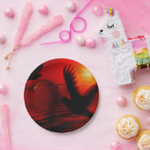 ハートとハト ペーパープレート (パーティー)