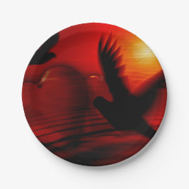 ハートとハト ペーパープレート