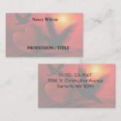 ハートとハト 名刺 (正面/裏面)