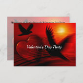 ハートとハト 招待状 (正面/裏面)