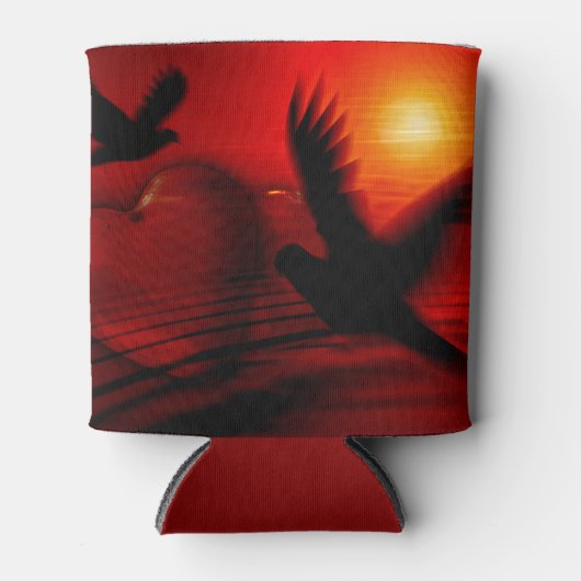 ハートとハト 缶クーラー (正面)