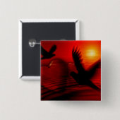 ハートとハト 缶バッジ (正面&裏面)