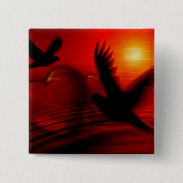 ハートとハト 缶バッジ