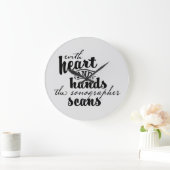 ハートとハンズでソノグラフがスキャン ラージ壁時計 (ホーム)