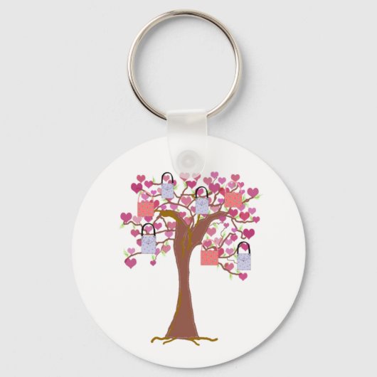 ハートとハンドバッグキーチェーン キーホルダー (正面)