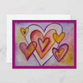 ハートとハートが繋がる オーダーメイド ポストカード (正面/裏面)