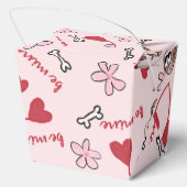 ハートとバスセットハウンズパターンデザイン フェイバーボックス (裏面)