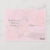 ハートとバラにありがとうポストカード ポストカード (裏面)