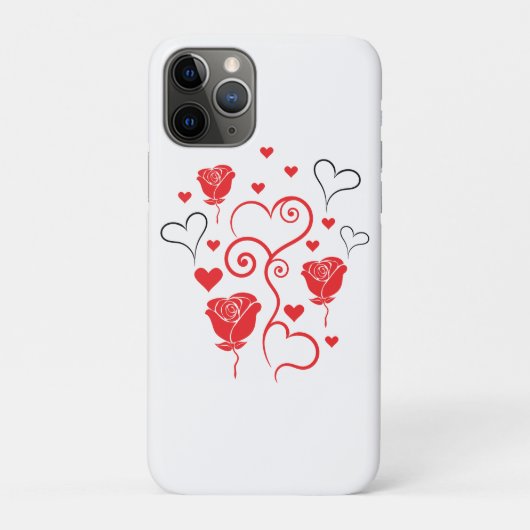 ハートとバラの渦巻き Case-Mate iPhoneケース (裏)