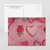ハートとバラシュガークッキーグルメトリート ポストカード (正面/裏面)
