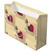 ハートとバラバレンタイン抱き枕 ラージペーパーバッグ (正面アングル)