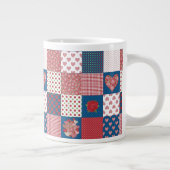 ハートとバラフェイクパッチワークジャンボコーヒーマグ ジャンボコーヒーマグカップ (右)