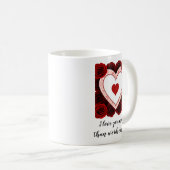 ハートとバラヴァレンティクラシックンズデイMug, 11oz コーヒーマグカップ (正面右)