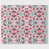 ハートとバラヴァレンティーンズデイラッピング紙 ラッピングペーパー (フラット)