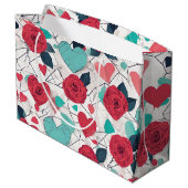 ハートとバラヴァレンティーンズデイ抱き枕 ラージペーパーバッグ (裏面アングル)