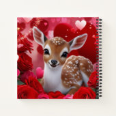 ハートとバラ付き ノートブック (裏面)