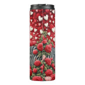 ハートとバラ園のシマウマのトリオ タンブラー (裏面)