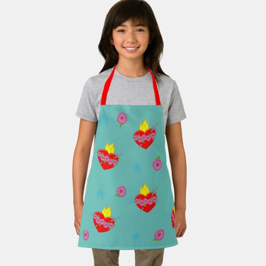 ハートとバラ エプロン (インサイチュ)