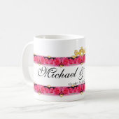 ハートとバラ コーヒーマグカップ (正面左)