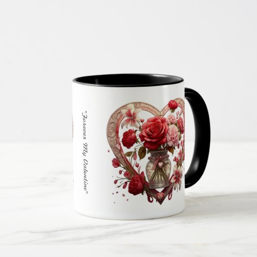 「ハートとバラ」 マグカップ (正面右)