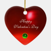 ハートとパンシーバレンタインデーと愛のキューピッド セラミックオーナメント (裏面)
