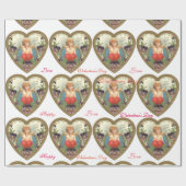 ハートとパンシーバレンタインデーと愛のキューピッド ラッピングペーパー (フラット)