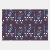 ハートとフローラ誕生日 ラッピングペーパーシート (正面3)