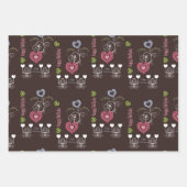 ハートとフローラ誕生日 ラッピングペーパーシート (正面)