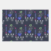 ハートとフローラ誕生日 ラッピングペーパーシート (正面3)