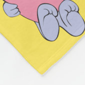 ハートとブニーの黄色とピンクの女の子の名前 フリースブランケット (角)