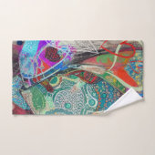 ハートとペイズリーバスルームのタオル バスタオルセット (ハンドタオル)