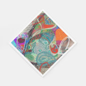 ハートとペイズリー紙ナプキンス スタンダードランチョンナプキン (角)