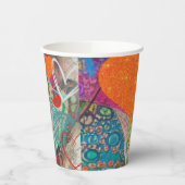ハートとペイズリー 紙コップ (左)