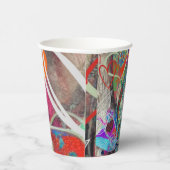 ハートとペイズリー 紙コップ (右)