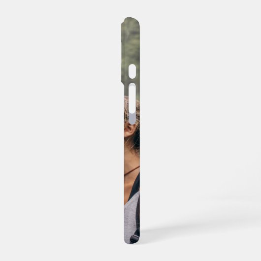 ハートとホワイトスクリプトのオーダーメイド I Love You iPhone 16ケース (左側面)