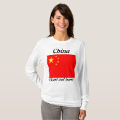 ハートとホーム中国の女性tシャツ tシャツ (正面フル)