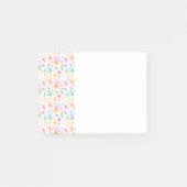 ハートとマフィン楽しい水の色のパターン ポストイット (正面)