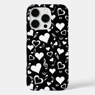 ハートとミュージックノート iPhone 16 PROケース