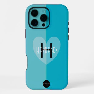 ハートとモノグラムのスマホケース HAMbWG iPhone 16 Pro Maxケース