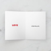 ハートとラブグリーティングカード カード (内部)