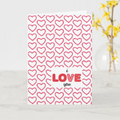 ハートとラブグリーティングカード カード (黄色い花)