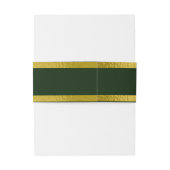 ハートとリボン – エメラルド/金ゴールド 招待状ベリーバンド (裏面例)