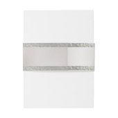 ハートとリボン – 白/シルバー 招待状ベリーバンド (裏面例)